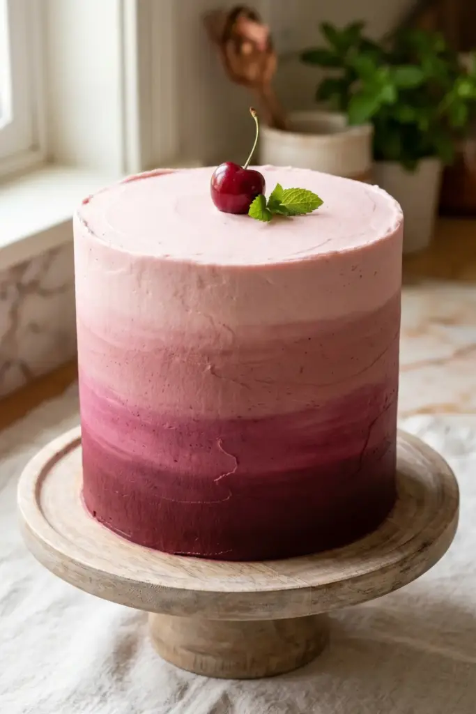 Ombre cherry buttercream
