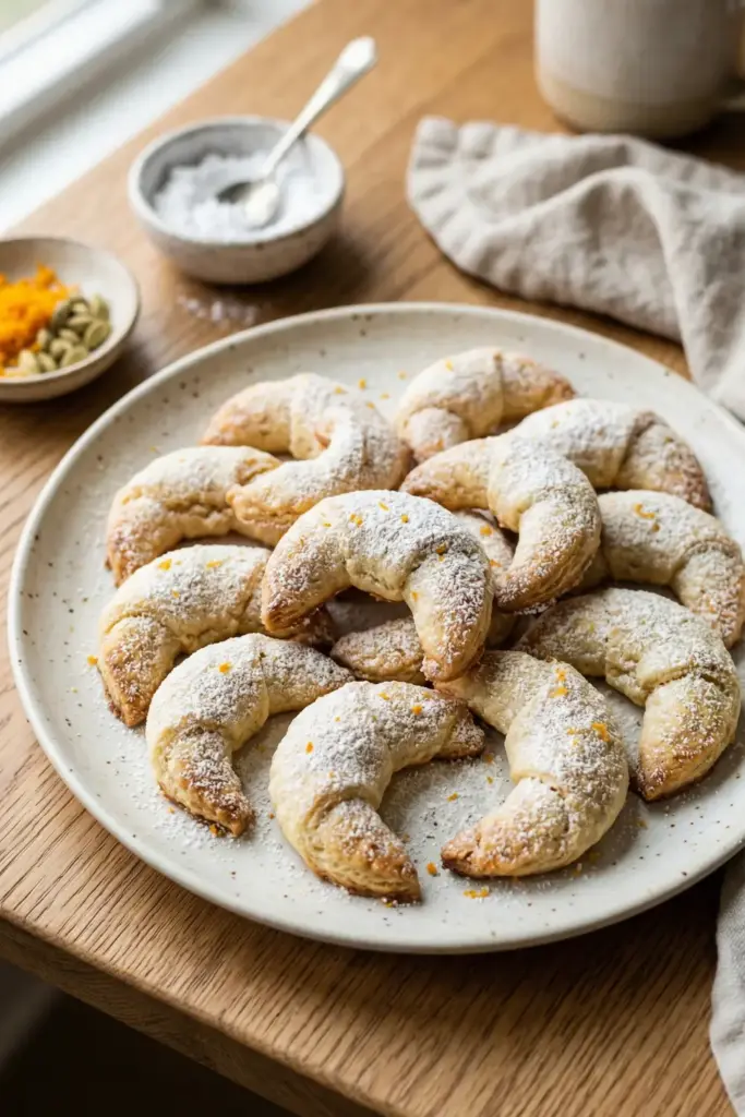 Orange Cardamom Crescents