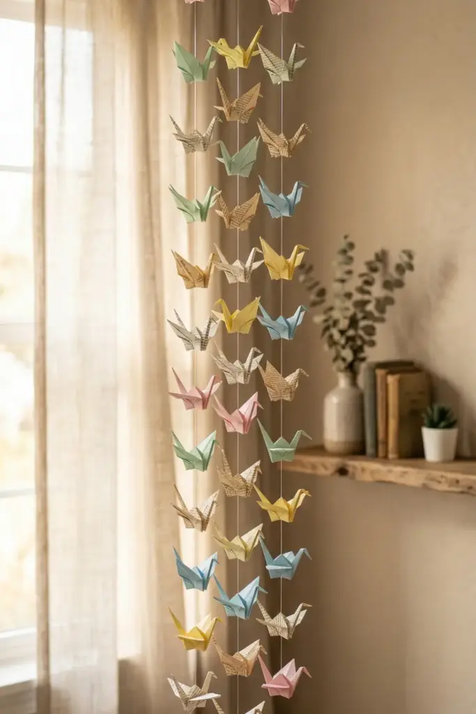 Origami Crane Garland