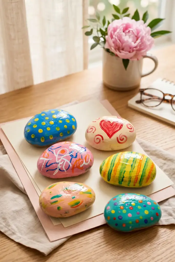 Painted Rock Paperweights