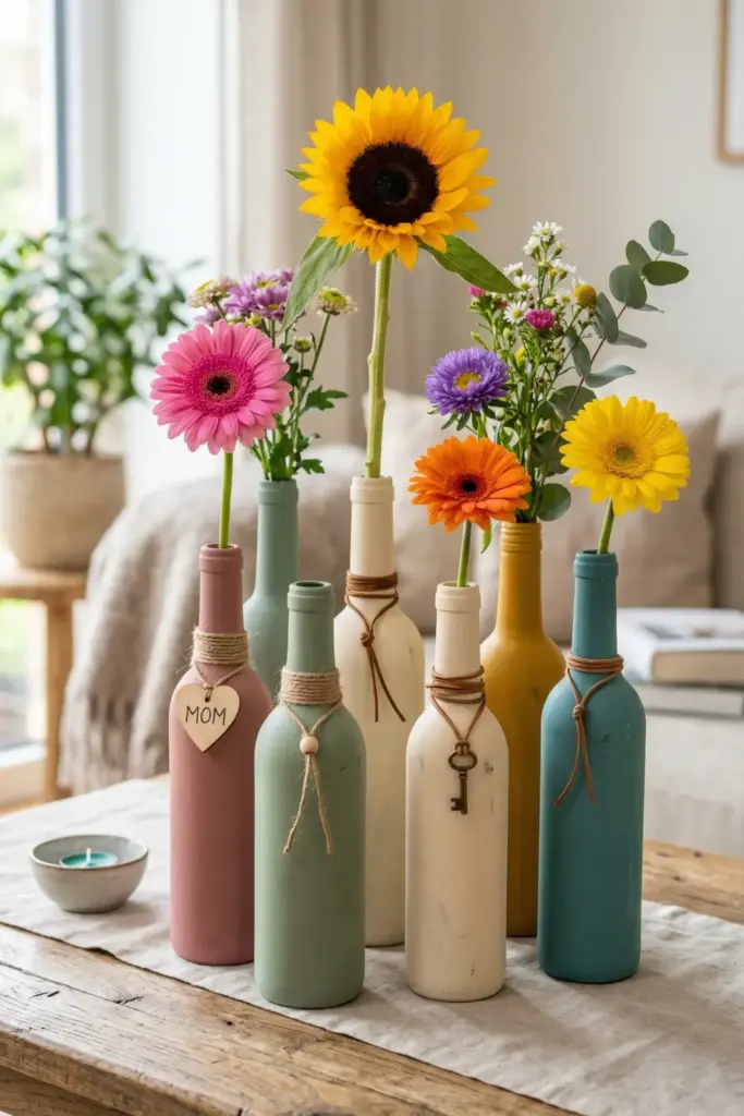 Painted Wine Bottles