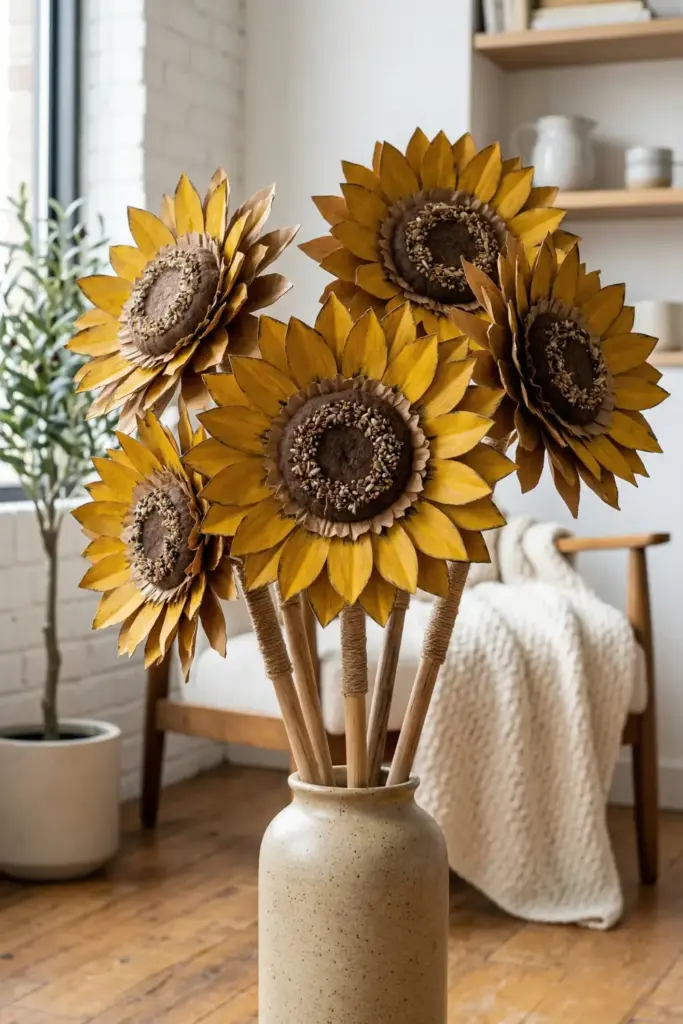 Paper Bag Sunflowers