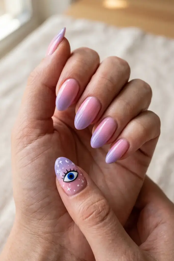 Pastel Gradient with Evil Eye