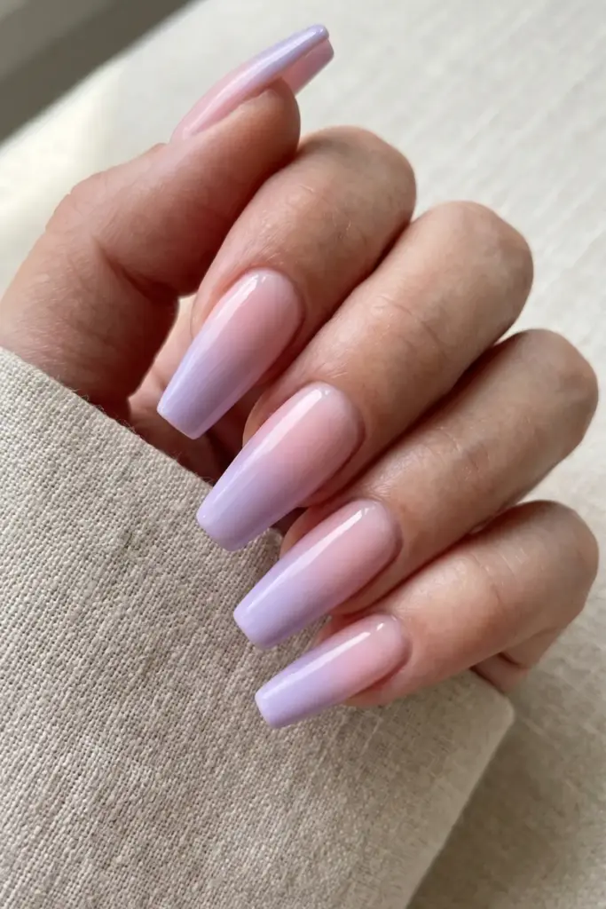 Pastel Ombré Coffin Nails