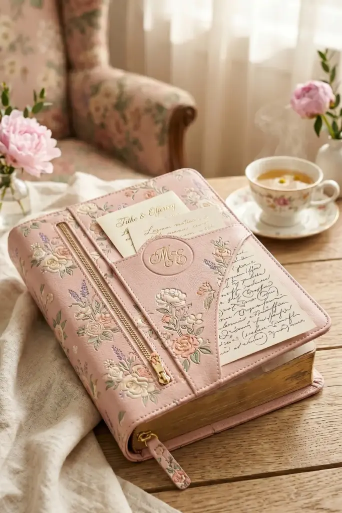 Personalized Floral Bible Cover