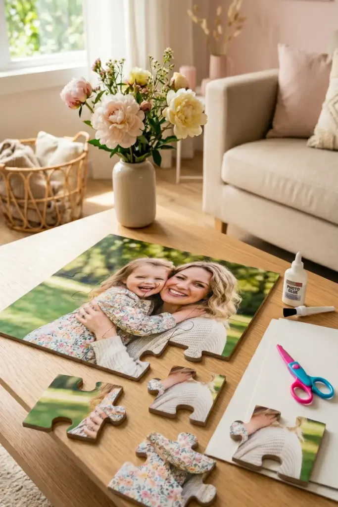 Photo Puzzle with Mom & Child