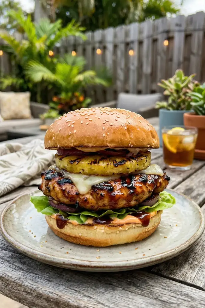 Pineapple Teriyaki Chicken Burgers