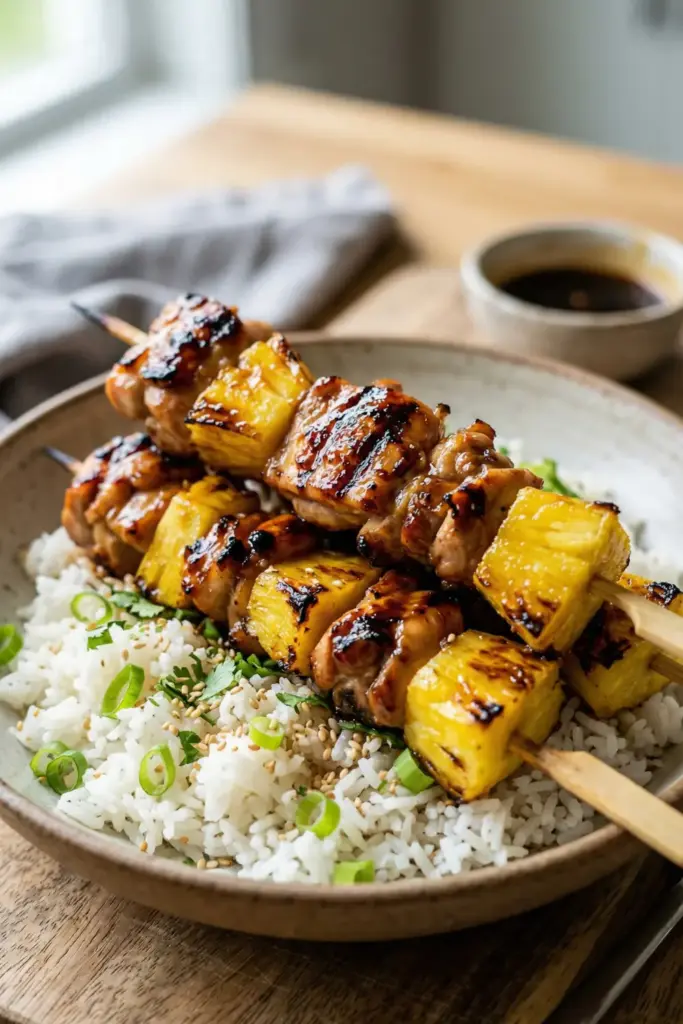 Pineapple Teriyaki Skewers