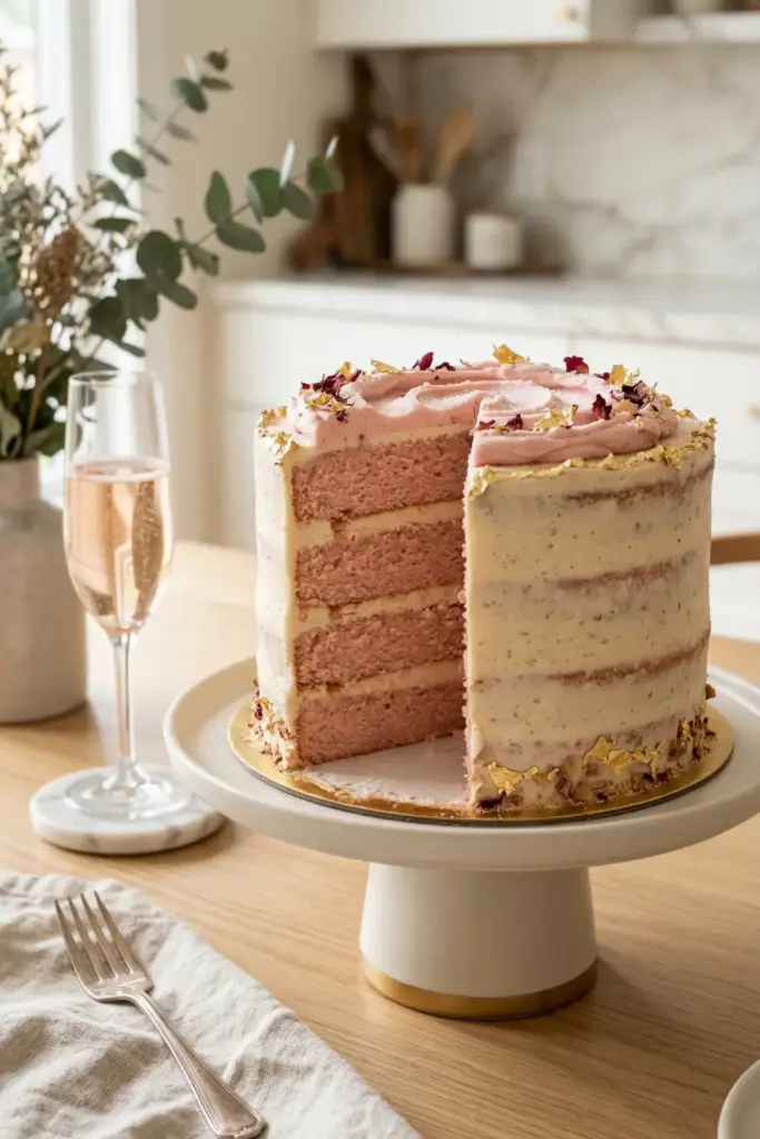 Pink Champagne Velvet Cake