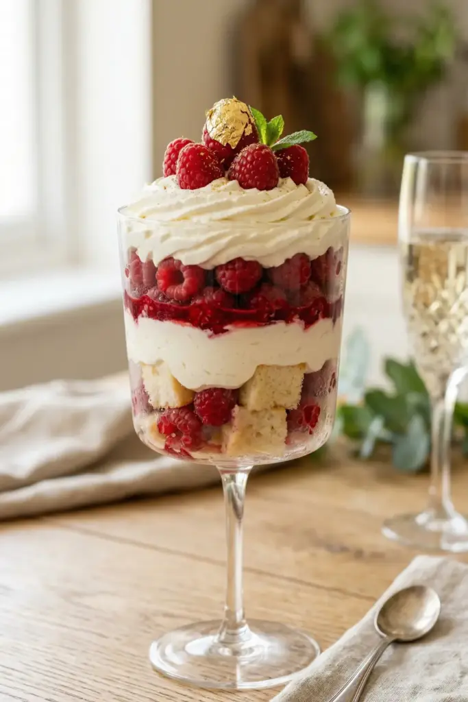 Raspberry Champagne Trifle