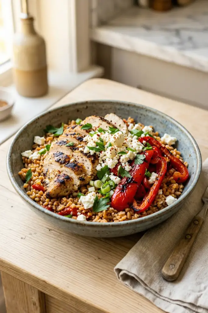 Roasted Red Pepper Freekeh