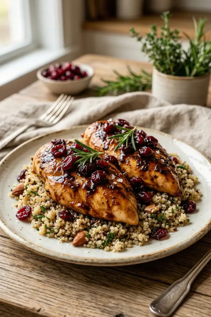 Rustic Balsamic Cranberry Chicken
