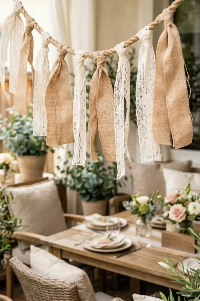 Rustic Burlap and Lace