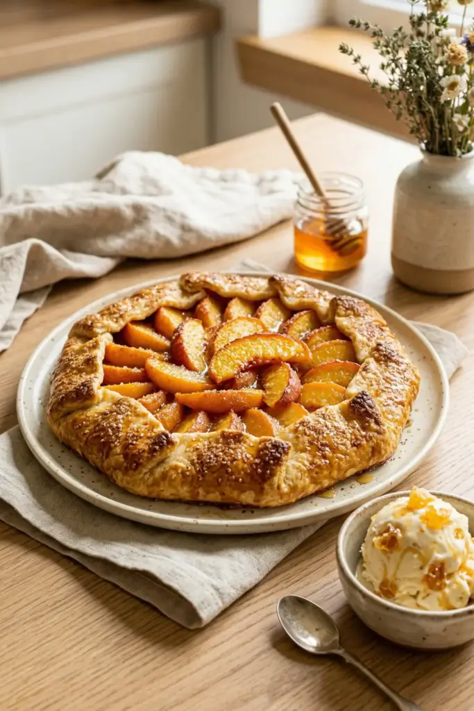 Rustic Honey Peach Galette
