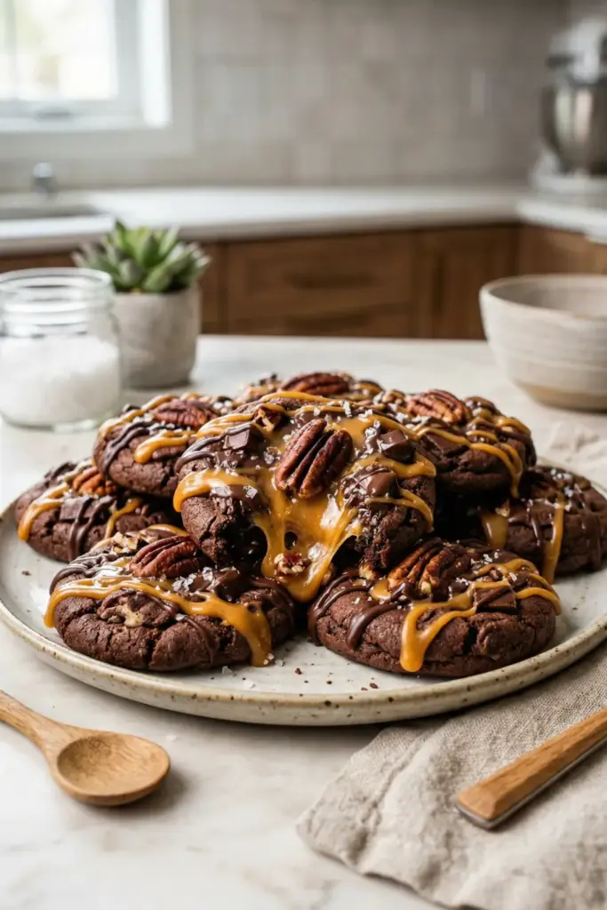 Salted Caramel Pecan Turtles