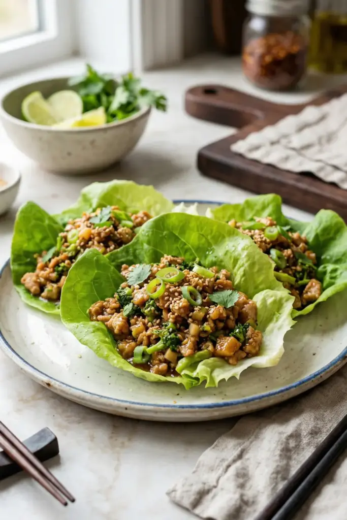 Sesame Ginger Lettuce Wraps