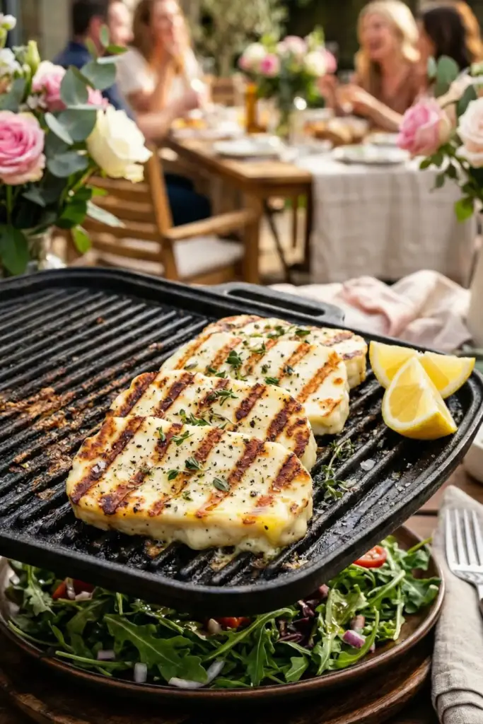 Sizzling Halloumi Cheese Slices