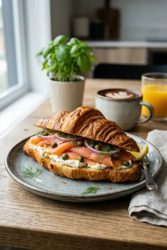 Smoked Salmon & Cream Cheese Croissants