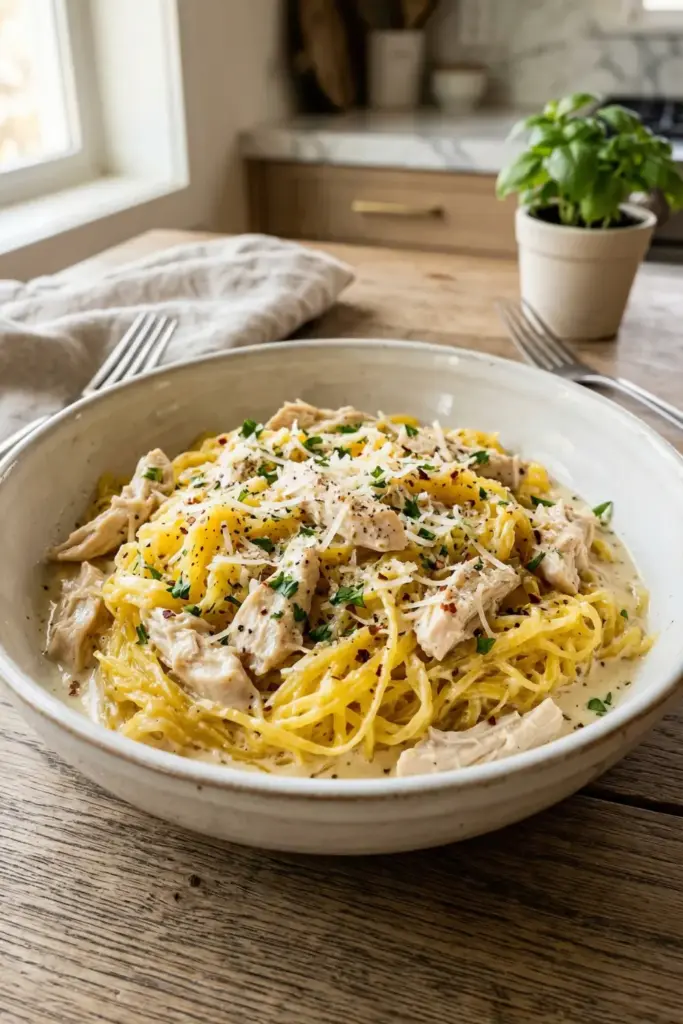 Spaghetti Squash Alfredo