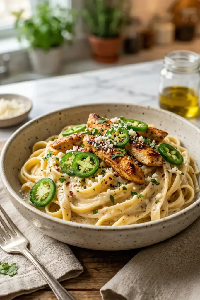 Spicy Jalapeno Chicken Alfredo