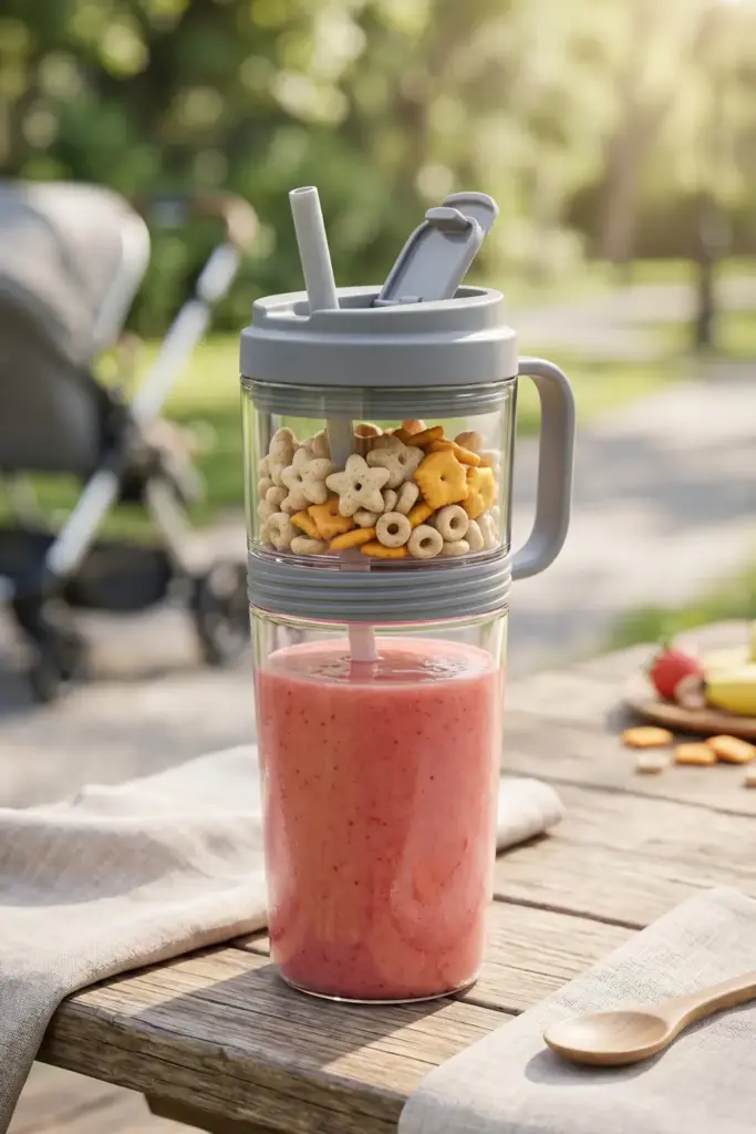 Spill-Proof Snack & Drink Duo