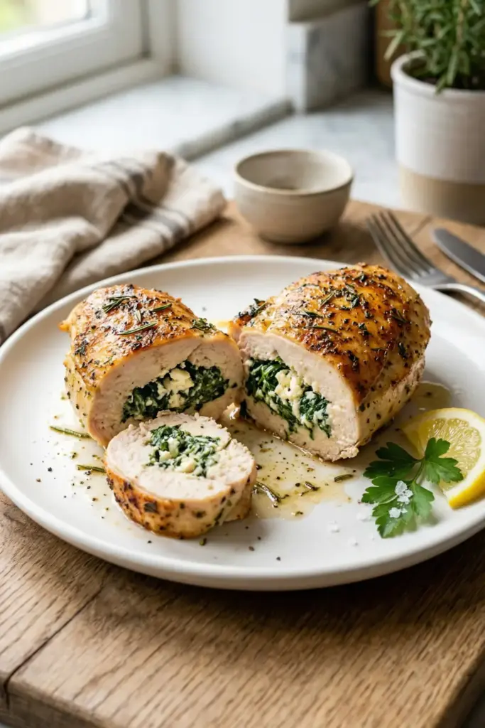 Spinach and Feta Stuffed "Spanakopita" Chicken