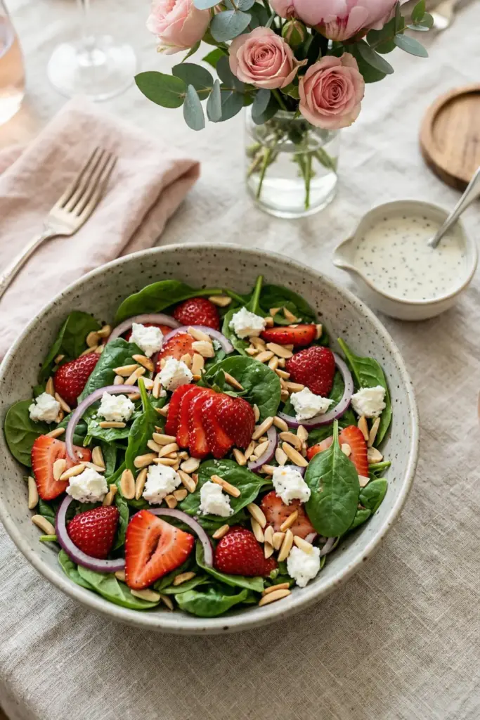 Spinach and Strawberry Poppyseed Salad