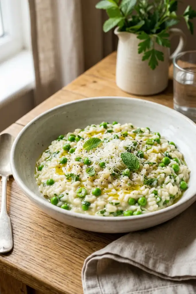 Spring Pea and Mint Risotto