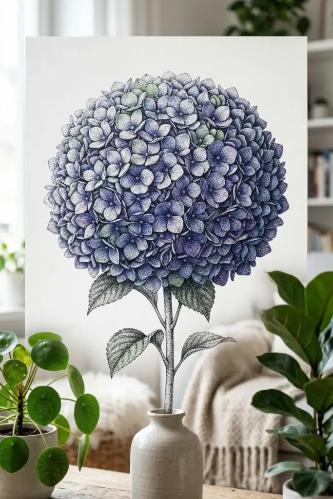 Stippled Hydrangeas
