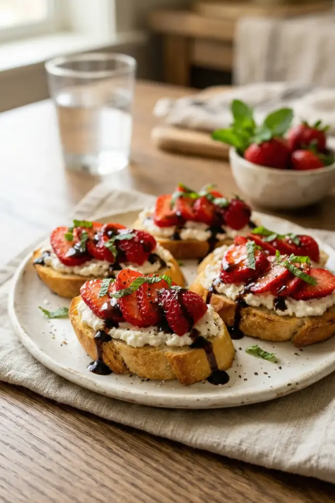 Strawberry Balsamic Bruschetta