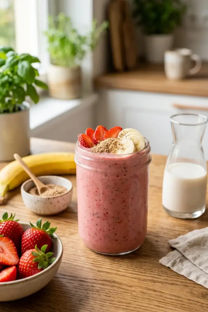 Strawberry Banana Flax Fix