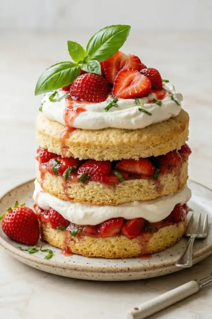 Strawberry Basil Shortcake