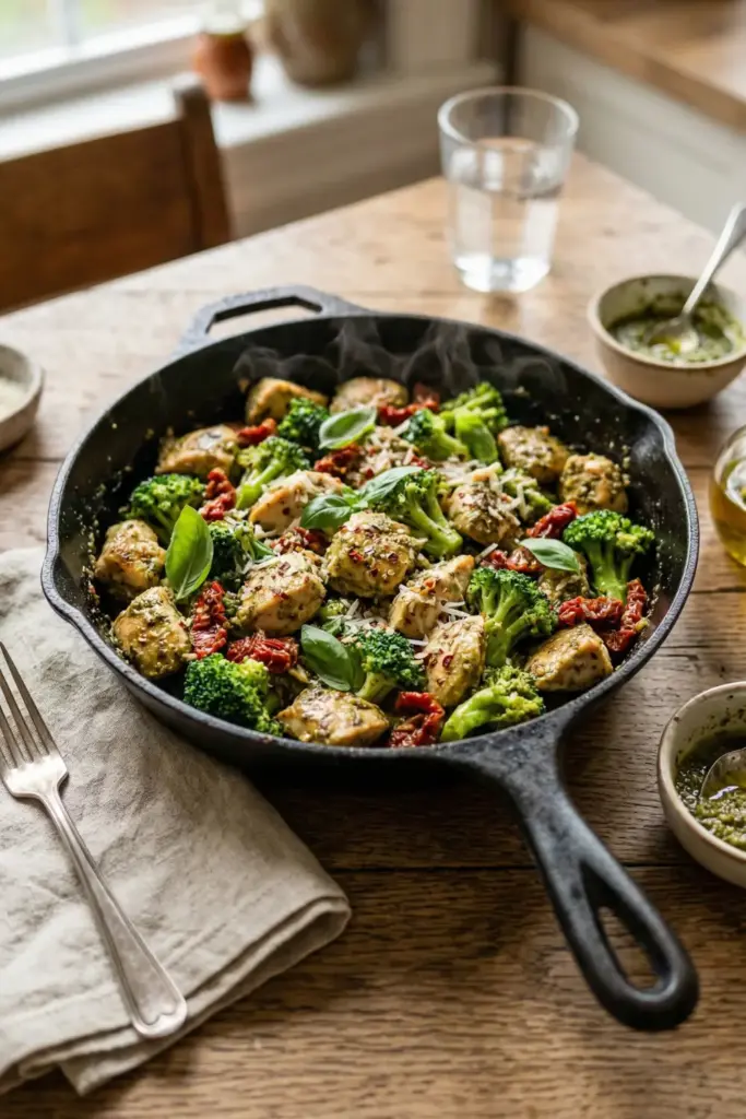 Sun-Dried Tomato & Pesto Skillet
