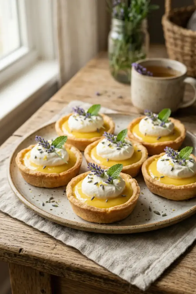 Sunny Side Up Lemon Lavender Tarts