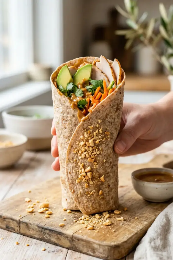 Thai Peanut Power Wrap