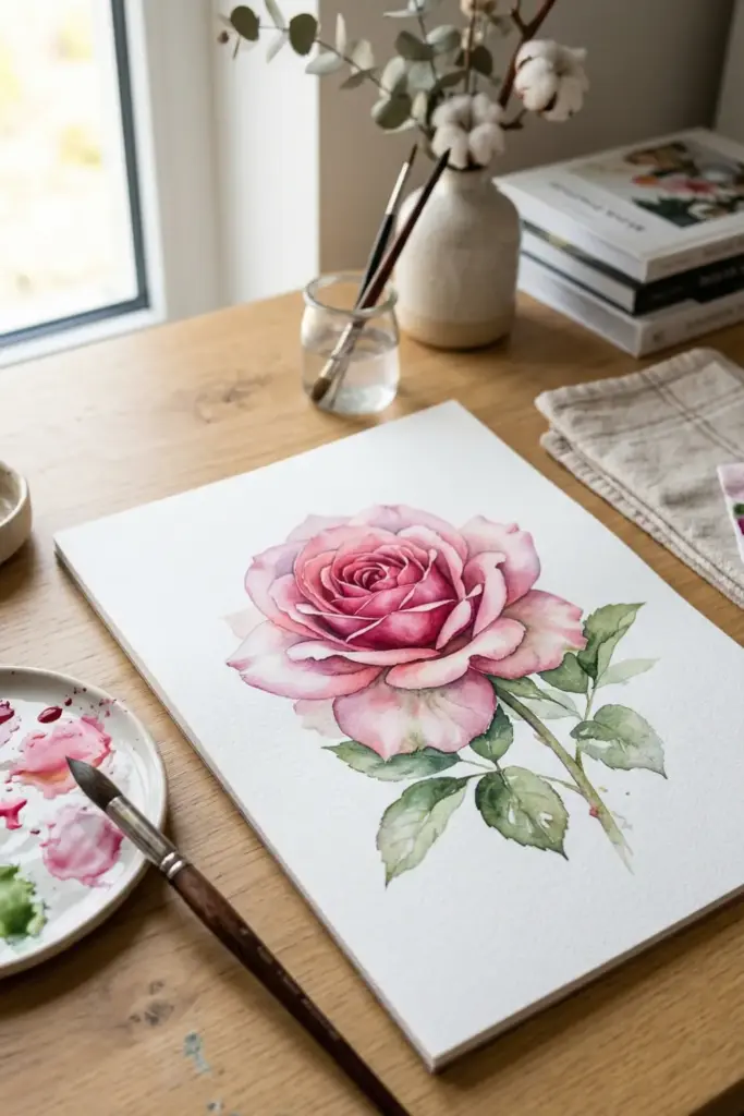 The Classic Watercolor Rose