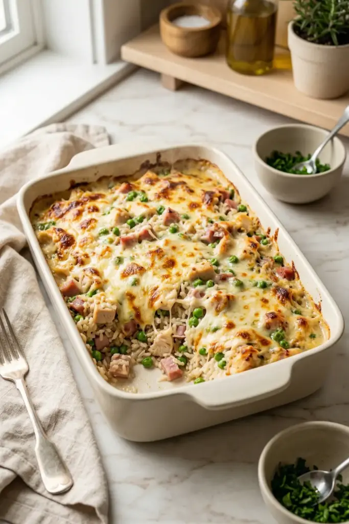 The "Dump & Bake" Rice Casserole