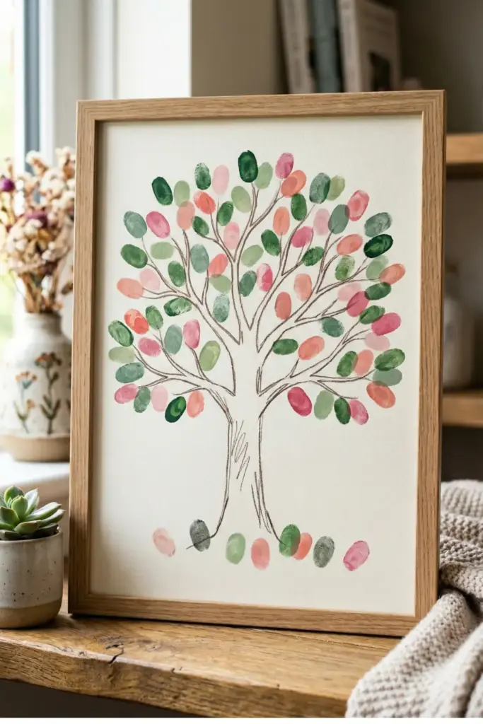 The "Family Tree" Fingerprint Art