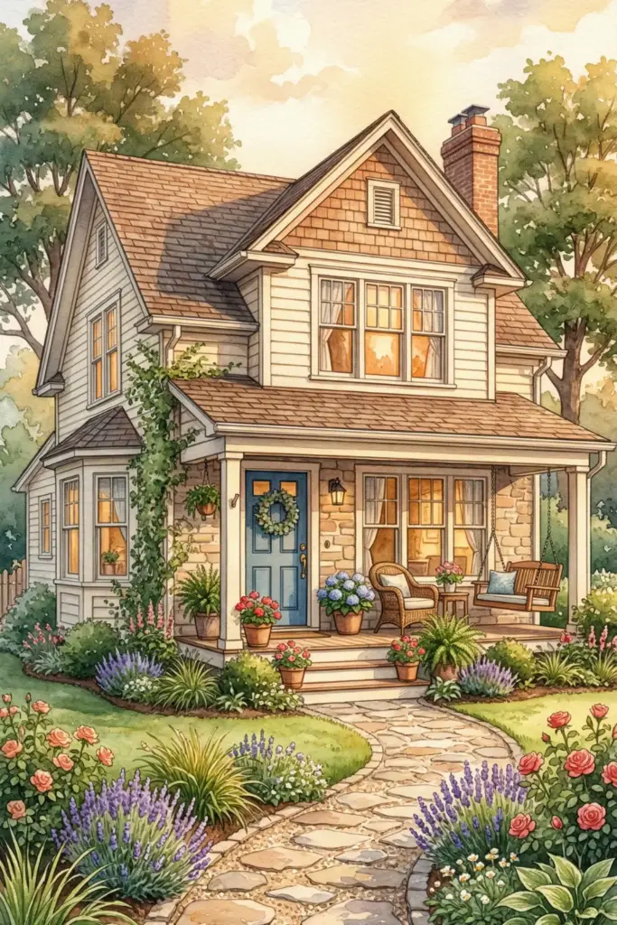 The "First Home" Watercolor Illustration