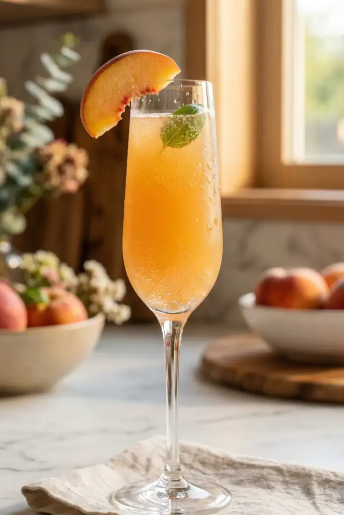 The Golden Hour Peach Bellini