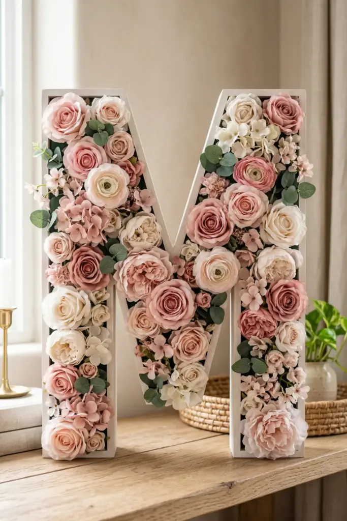 The Monochrome Floral Letter