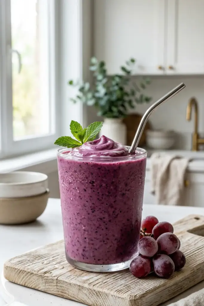 The "Purple Rain" Grape Smoothie