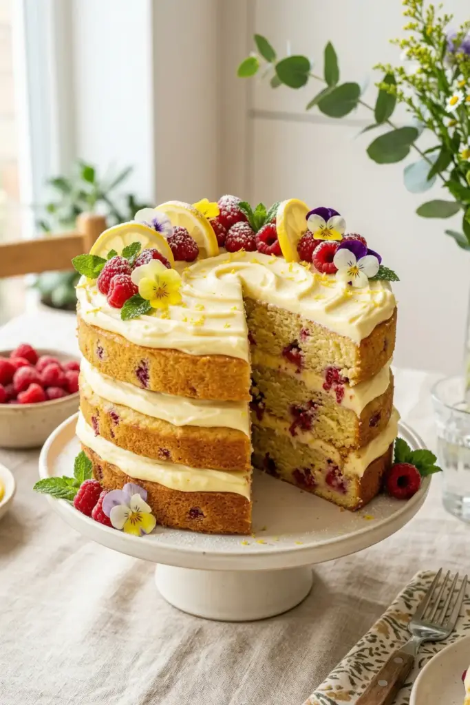 The "Sunshine in a Slice" Lemon Raspberry Layer