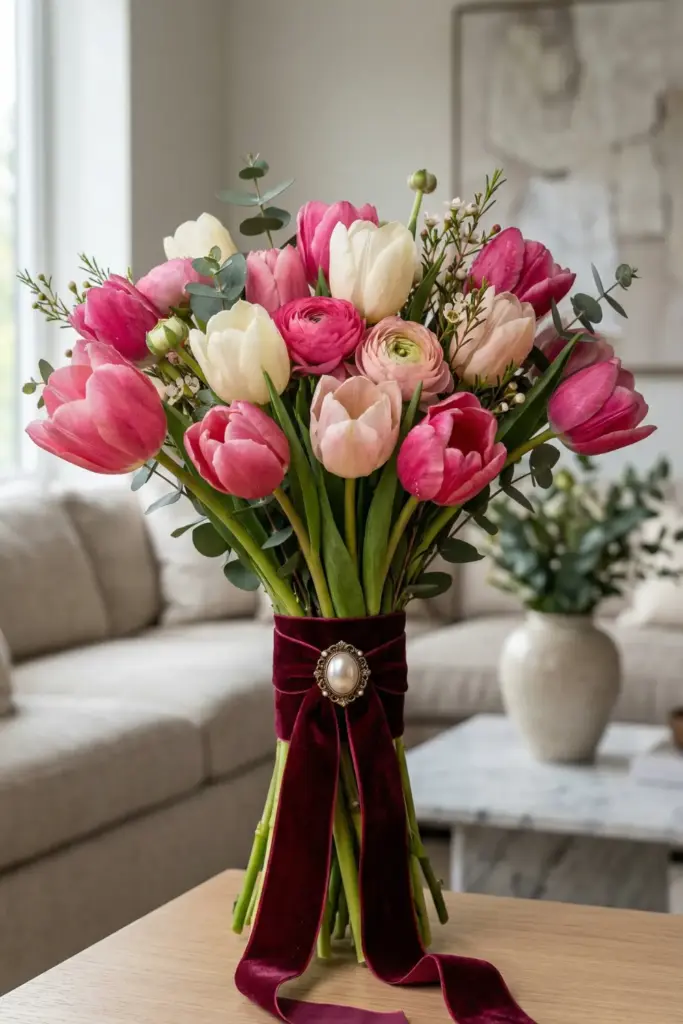 The Velvet-Wrapped Bouquet