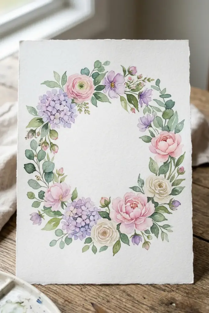 The Watercolor Bloom Border
