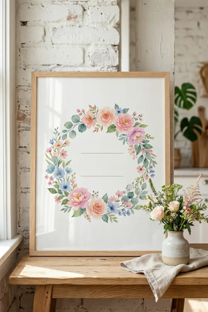 The Watercolor Floral Family Wreath