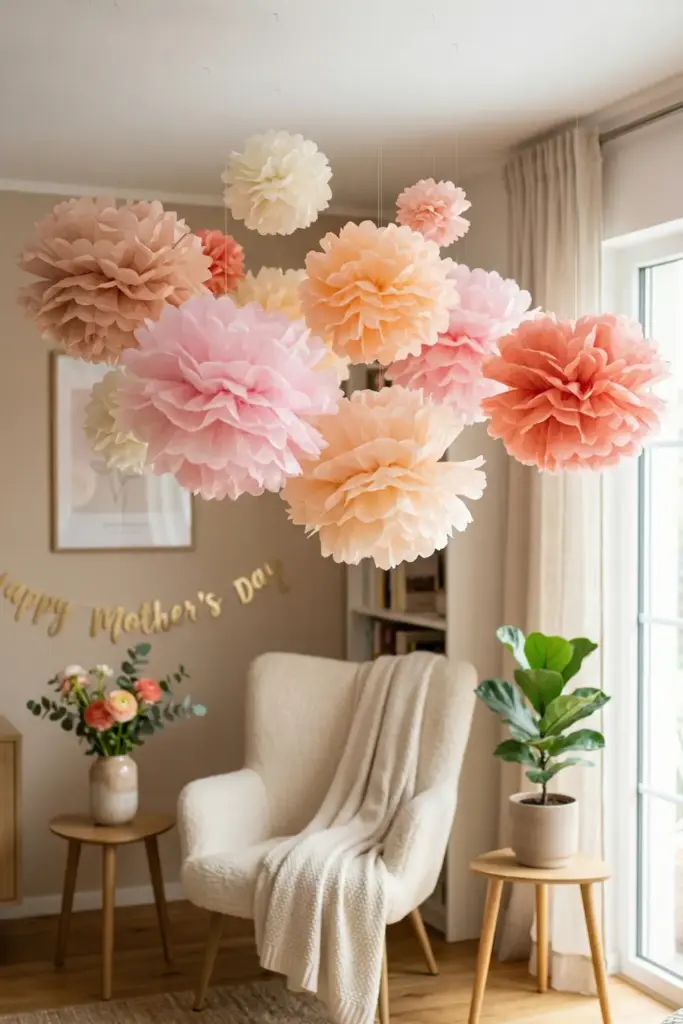 Tissue Paper Pom-Poms