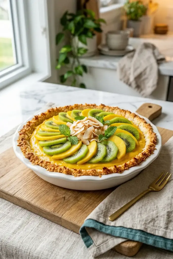 Tropical Mango Coconut Pie