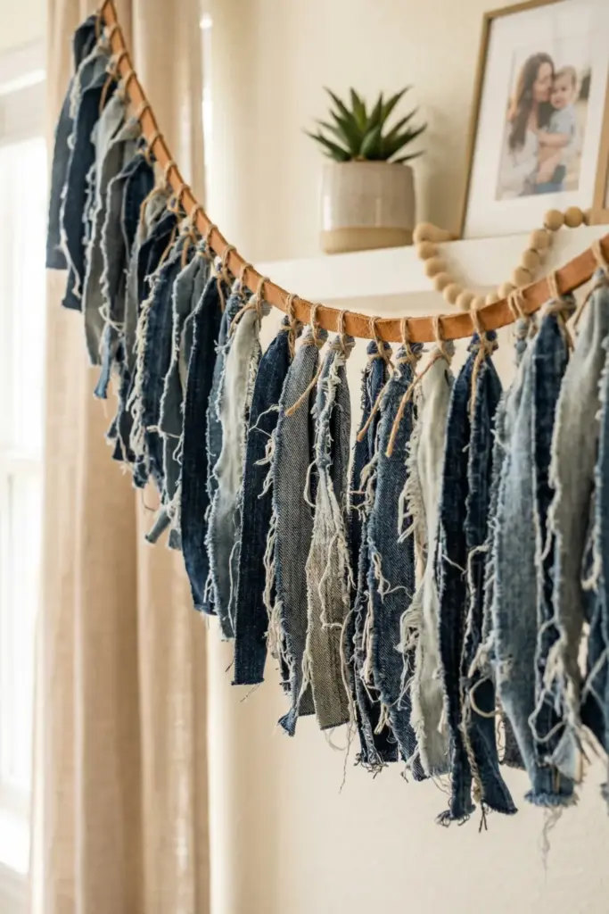 Upcycled Denim Fringe