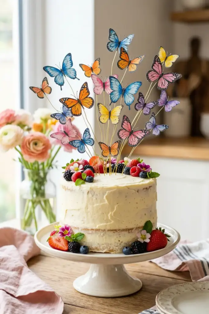 Watercolor Butterfly Swarm